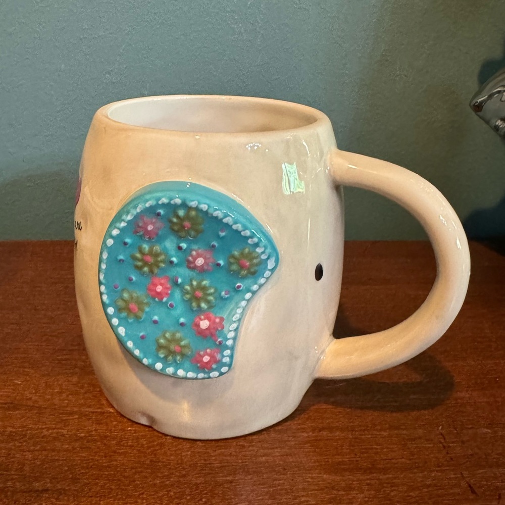 NATURAL LIFE “You Are Loved” ❤️ Bohemian Elephant Coffee Mug Tea Cup